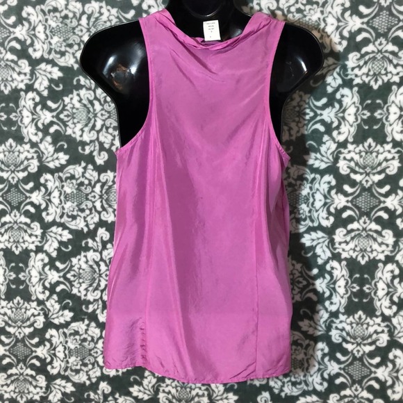 J Crew 100% Silk Pink Sleeveless Blouse Size 0 - Picture 4 of 9